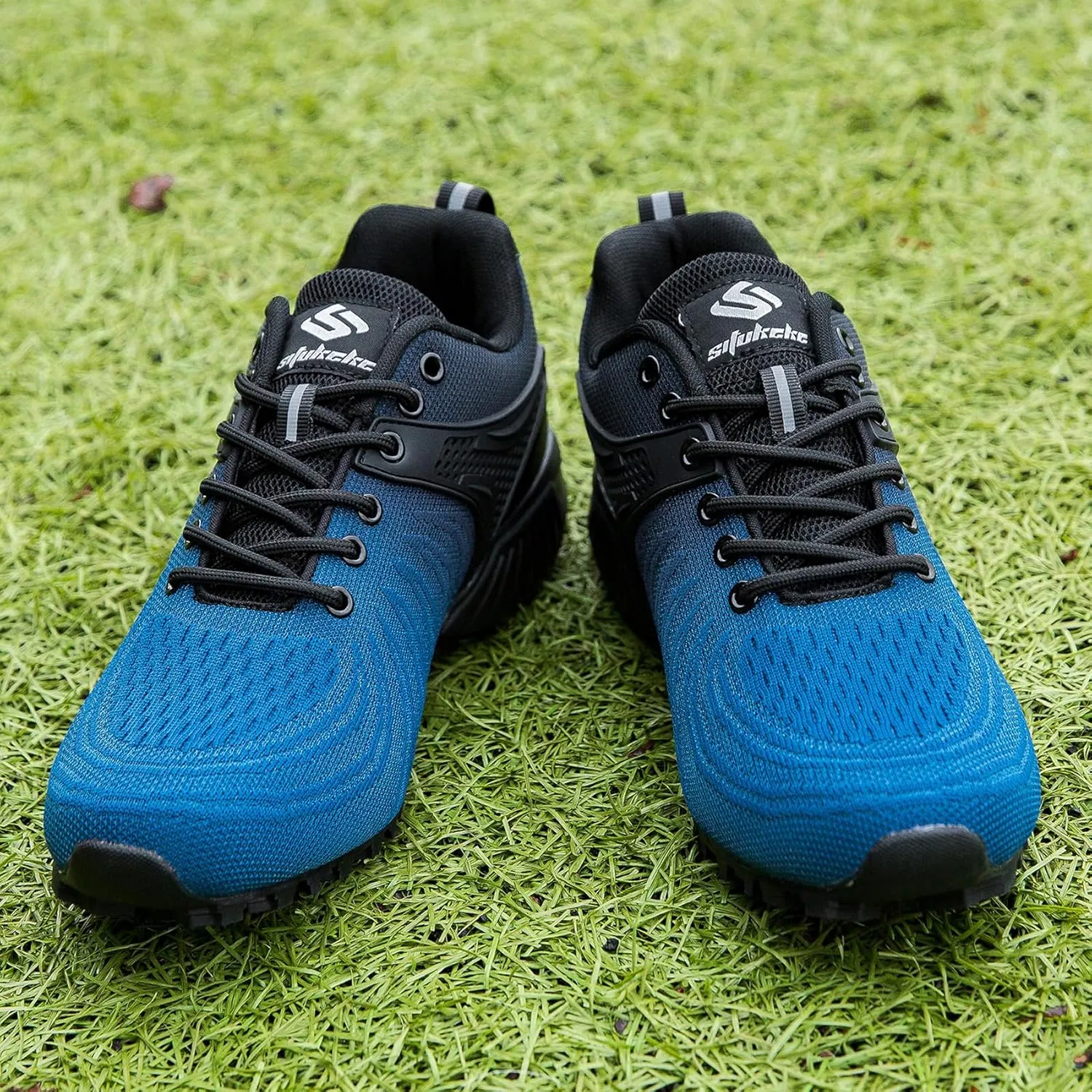 Men's Trail Running Shoes Lightweight Breathable Walking Hiking Sneakers Outdoor Athletic Tennis Cross Training Shoes