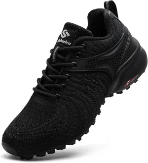 Men's Trail Running Shoes Lightweight Breathable Walking Hiking Sneakers Outdoor Athletic Tennis Cross Training Shoes