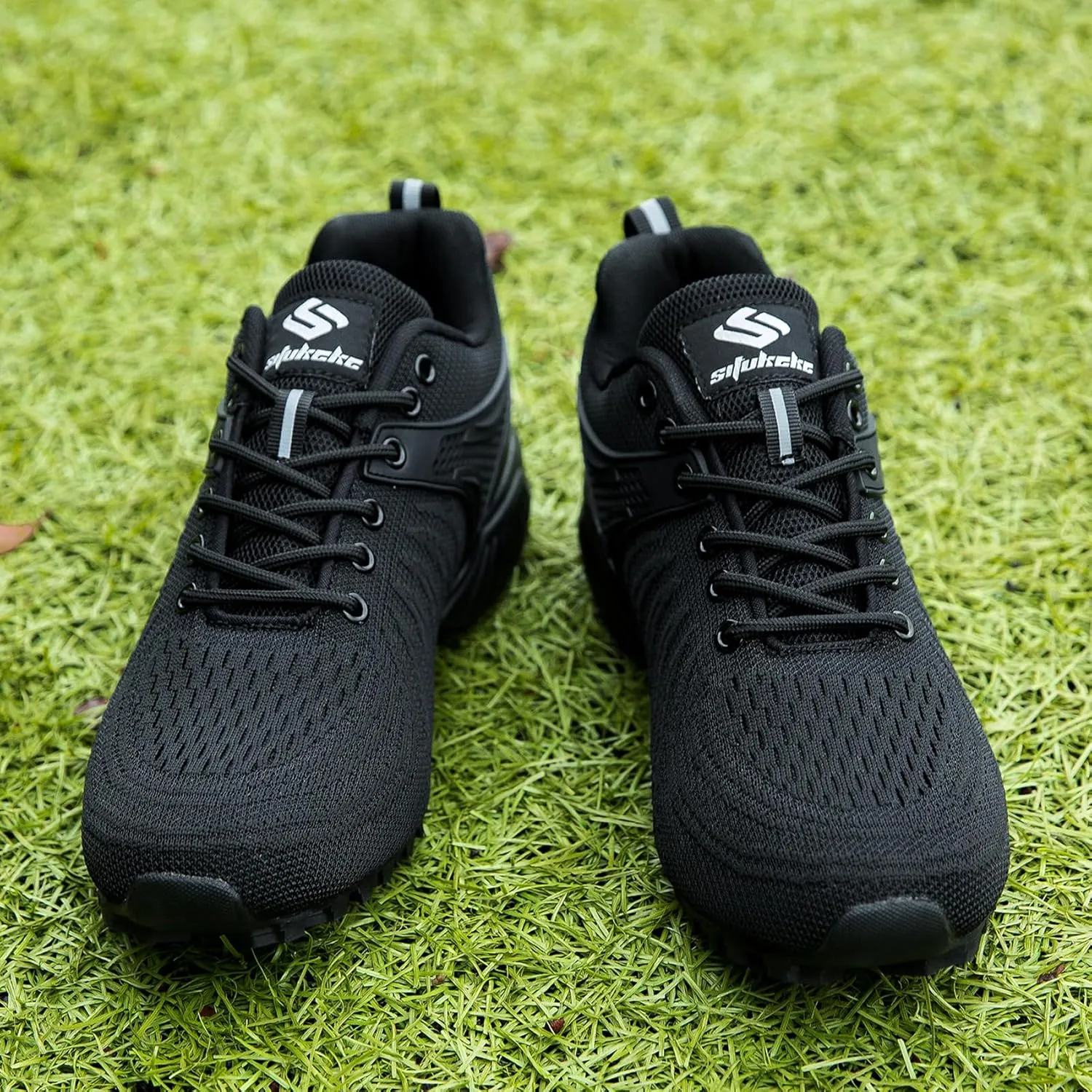 Men's Trail Running Shoes Lightweight Breathable Walking Hiking Sneakers Outdoor Athletic Tennis Cross Training Shoes
