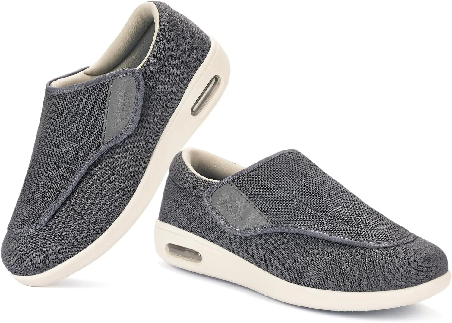 Men's Wide Width Diabetic Shoes Adjustable Closure for Arthritis Swollen Edema Plantar Fasciitis Swollen Feet Walking Shoes