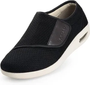 Men's Wide Width Diabetic Shoes Adjustable Closure for Arthritis Swollen Edema Plantar Fasciitis Swollen Feet Walking Shoes