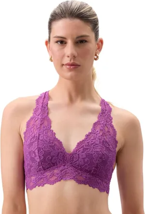 Mia Lace Bralette for Women, Unpadded and Unlined Wireless Bra, Perfect Racerback Everyday Lingerie