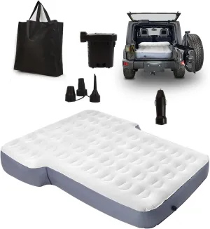 MIROZO Air Mattress Camping Bed 10inch Ultra Thick for SUV, Air Mattress for Jeep JK JL JKU JLU Unlimited 4 Door Ford Bronco 2021 2022 Subaru Forester 1998-2023 Toyota 4runner（Grey）