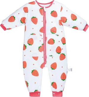 MooMoo Baby Sleep Sack with Feet 2.5 Tog Toddler Sleeping Sack for Winter Warm Wearable Blanket for Baby Cotton