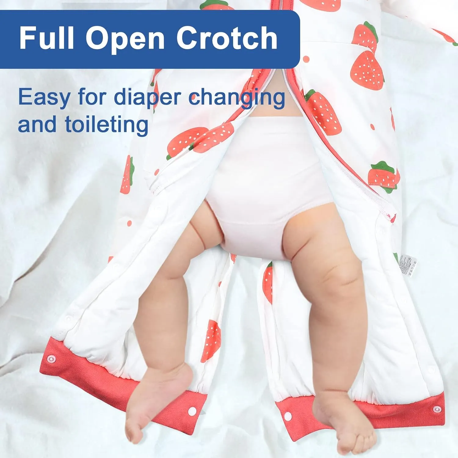 MooMoo Baby Sleep Sack with Feet 2.5 Tog Toddler Sleeping Sack for Winter Warm Wearable Blanket for Baby Cotton