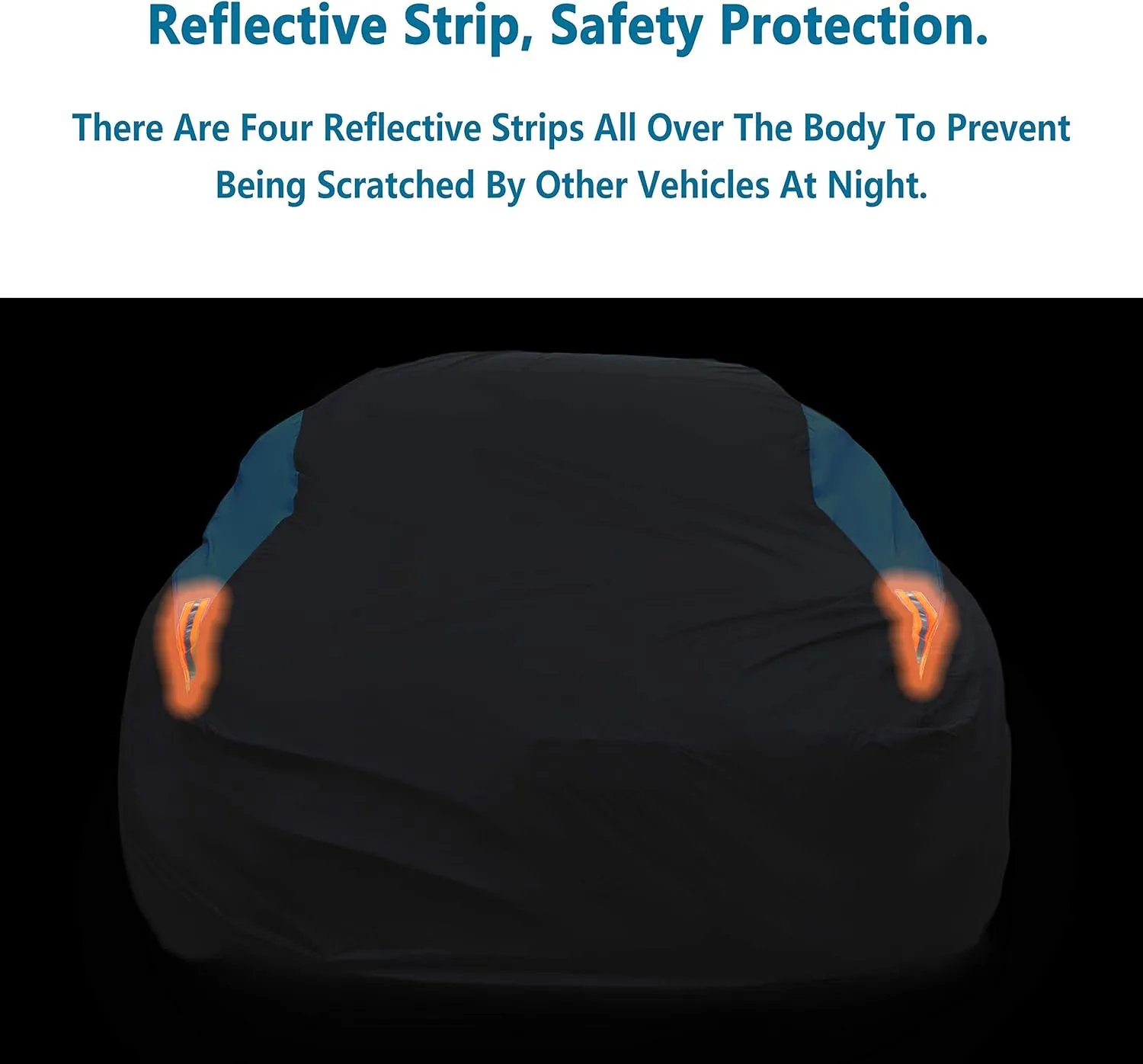 MORNYRAY Compatible with Jeep Wrangler 4 Door, Waterproof Car Cover All Weather Snowproof UV Protection Windproof Outdoor Full car Cover, Universal Fit for (Wrangler 4Door, Blue)