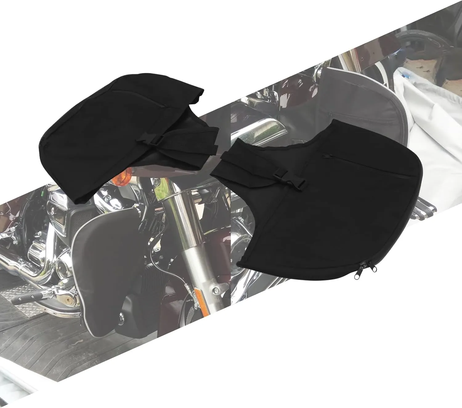 Motorcycle Soft Lowers Chaps Engine Guard Cover Leg Warmer Bag Fit For Harley Touring Road King Street Glide Road Glide Electra Glide and Trike Models 1980-2025