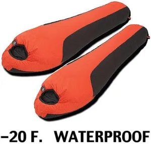 Mummy Sleeping Bags: Matched PAIR High Peak Mt. Rainier WATERPROOF ~ Minus 20 Degree F. -20 F. ~ Set of 2
