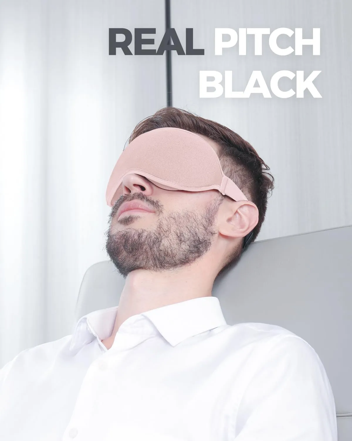 MZOO Luxury Pink Sleep Mask for Back and Side Sleeper, Completely Block Out Light Sleeping Eye Mask for Women Men, Zero Eye Pressure 3D Contoured Night Blindfold, Breathable & Soft Eye Shade Cover