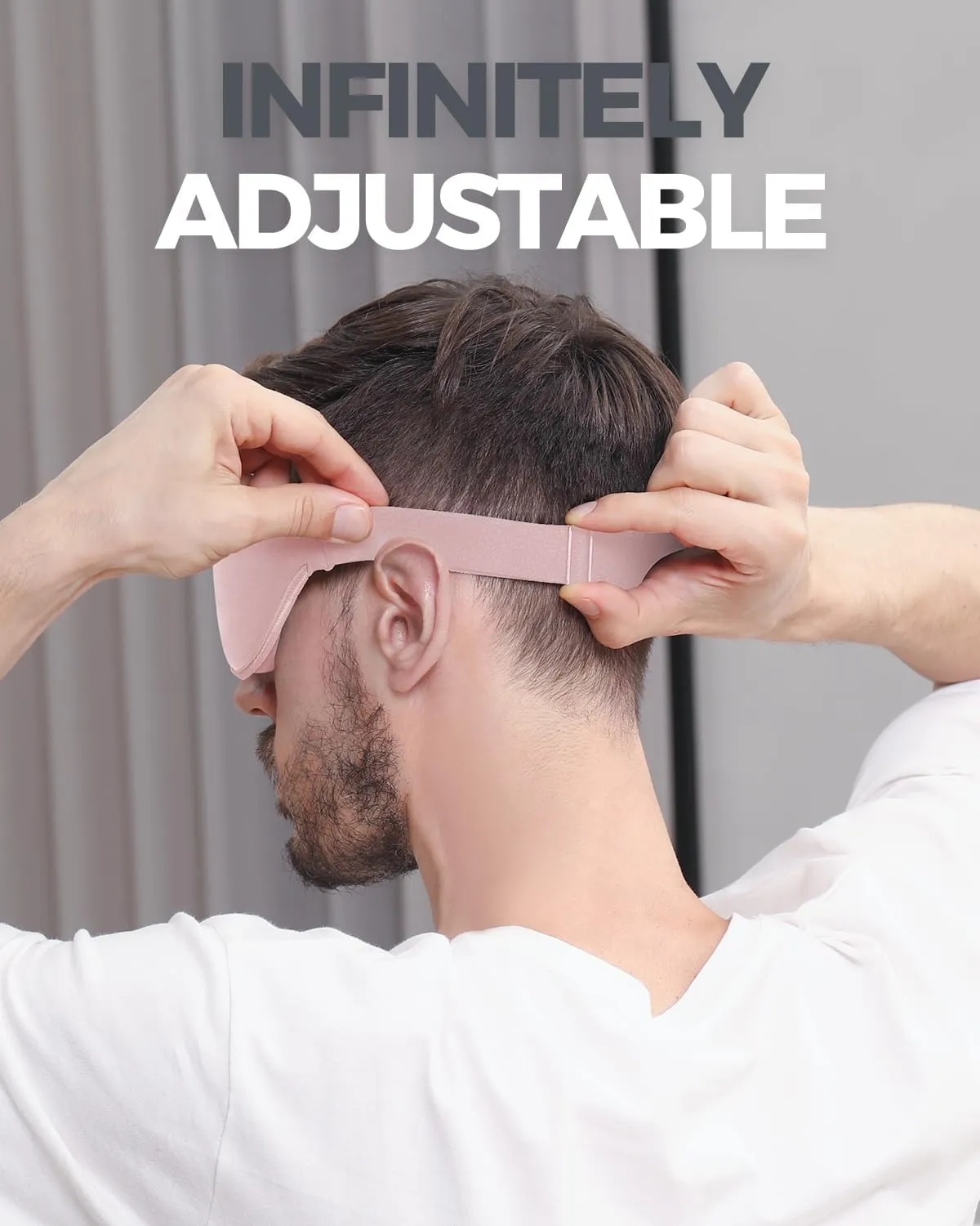 MZOO Luxury Pink Sleep Mask for Back and Side Sleeper, Completely Block Out Light Sleeping Eye Mask for Women Men, Zero Eye Pressure 3D Contoured Night Blindfold, Breathable & Soft Eye Shade Cover