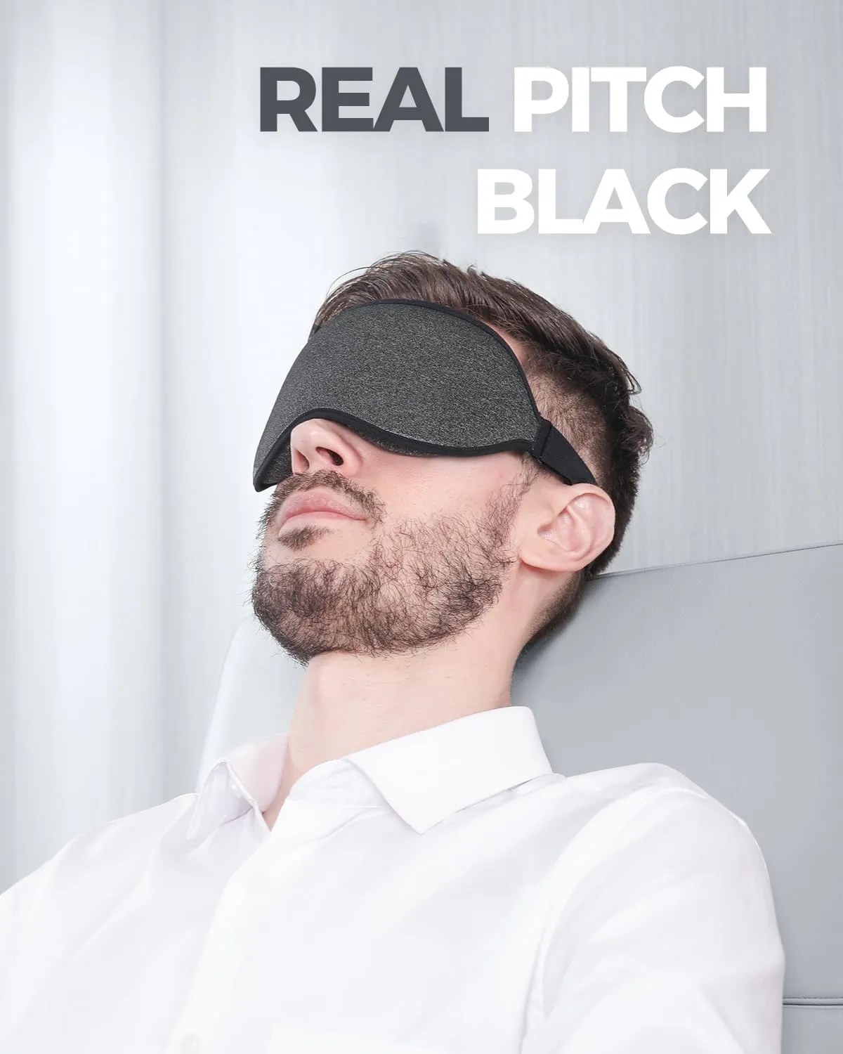 MZOO Luxury Sleep Mask for Back and Side Sleeper, Completely Block Out Light Sleeping Eye Mask for Women Men, Zero Pressure 3D Contoured Night Blindfold, Breathable & Soft Eye Shade Cover