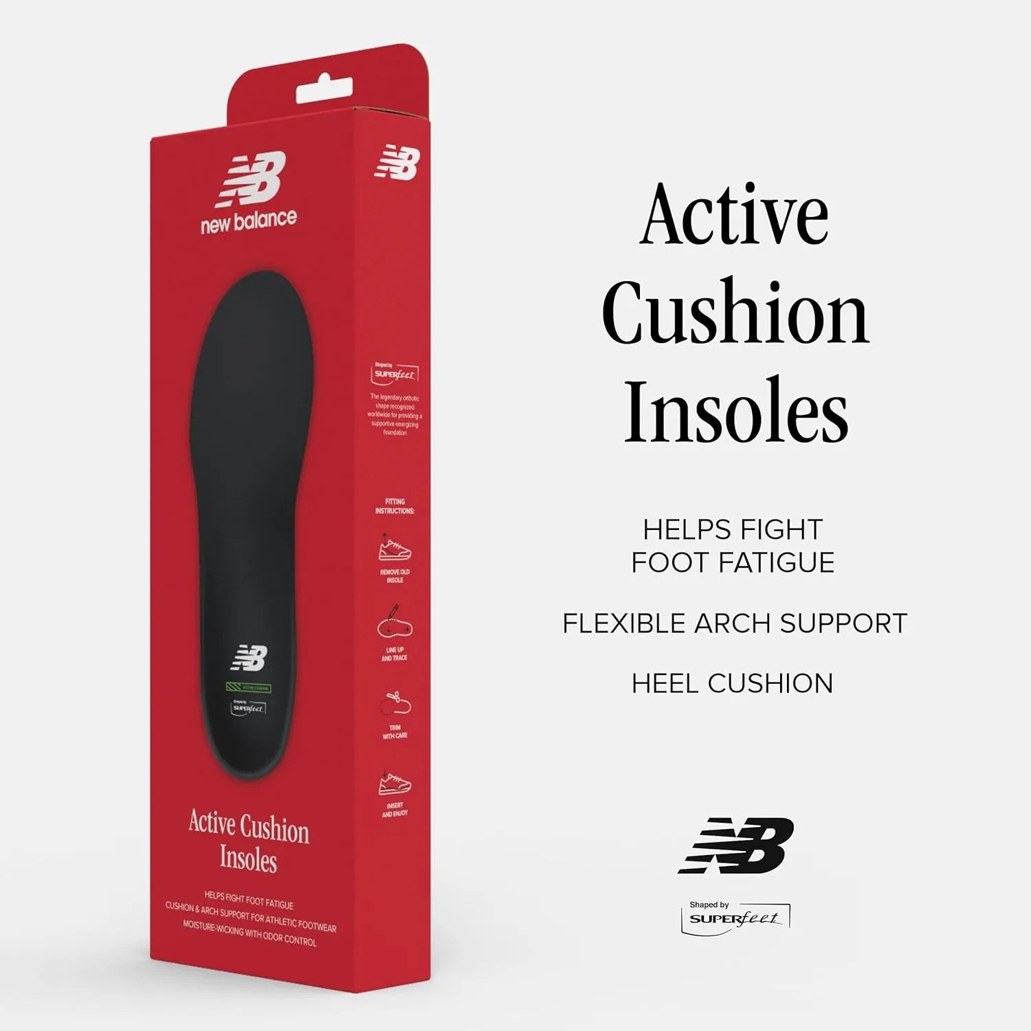 New Balance Sport Active Cushion Shoe Inserts Cushioning Orthotic Inserts With Arch Support - 7.5-9 Men / 8.5-10 Women