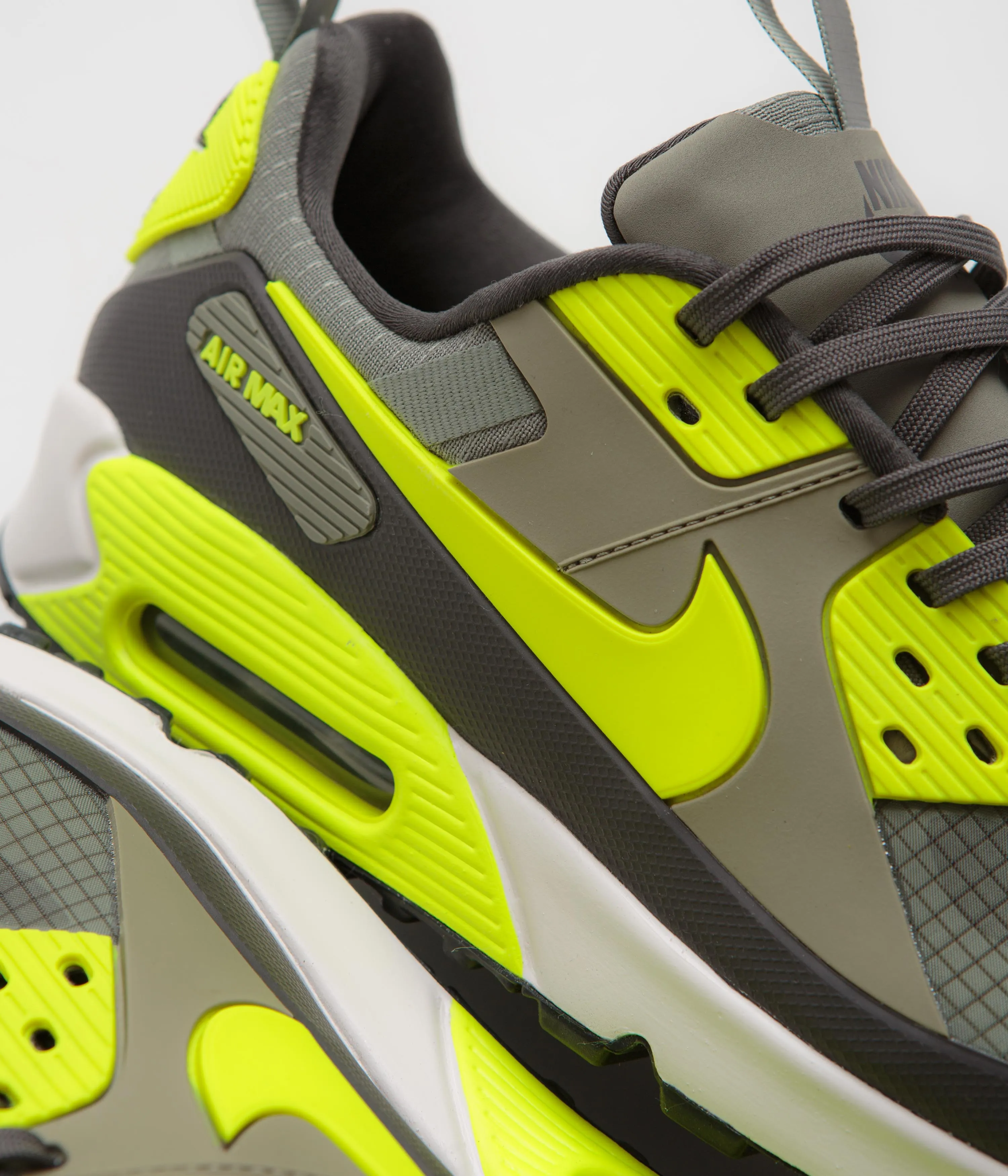 Nike Air Max 90 Drift Shoes - Light Army / Volt - Cargo Khaki - Cave Stone