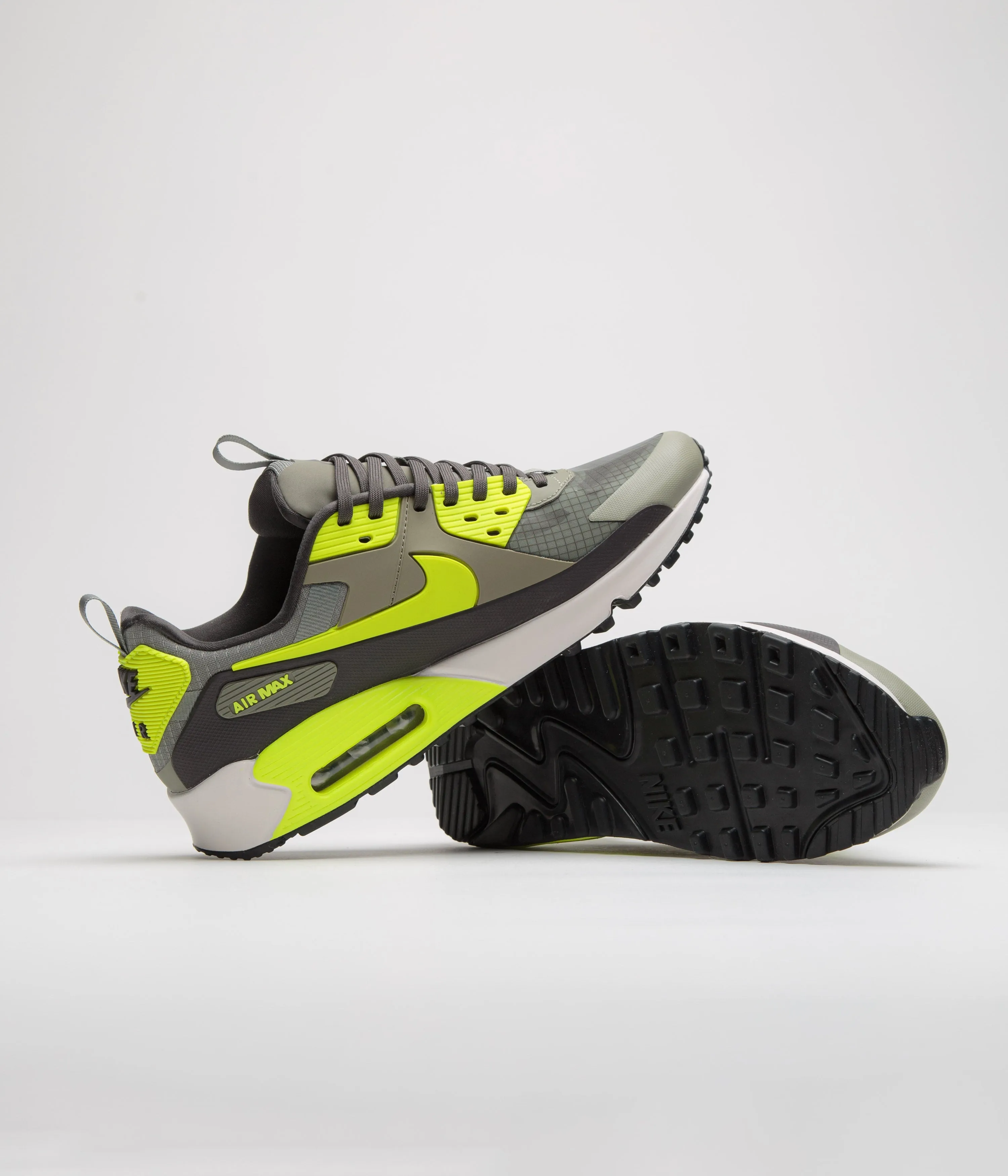Nike Air Max 90 Drift Shoes - Light Army / Volt - Cargo Khaki - Cave Stone