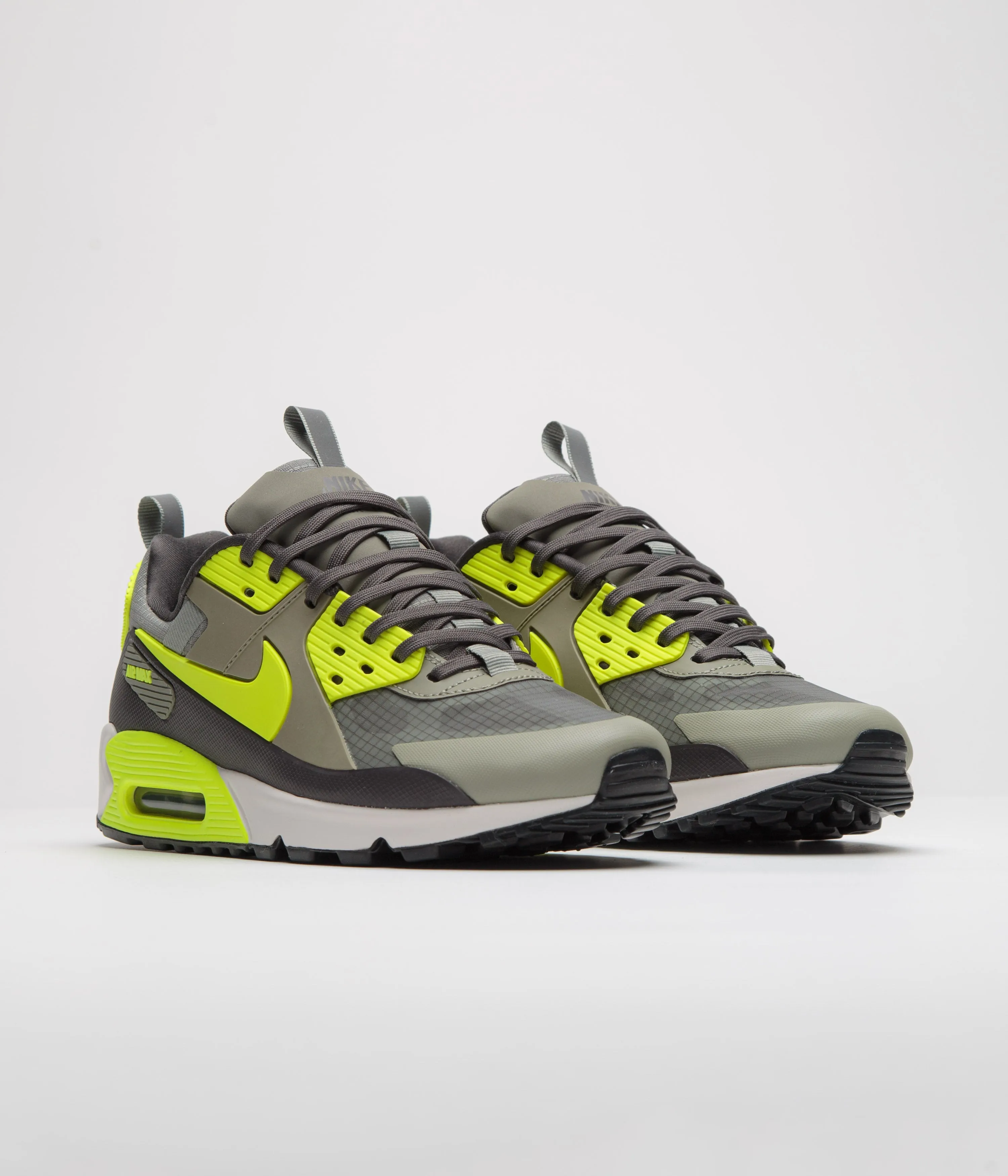 Nike Air Max 90 Drift Shoes - Light Army / Volt - Cargo Khaki - Cave Stone