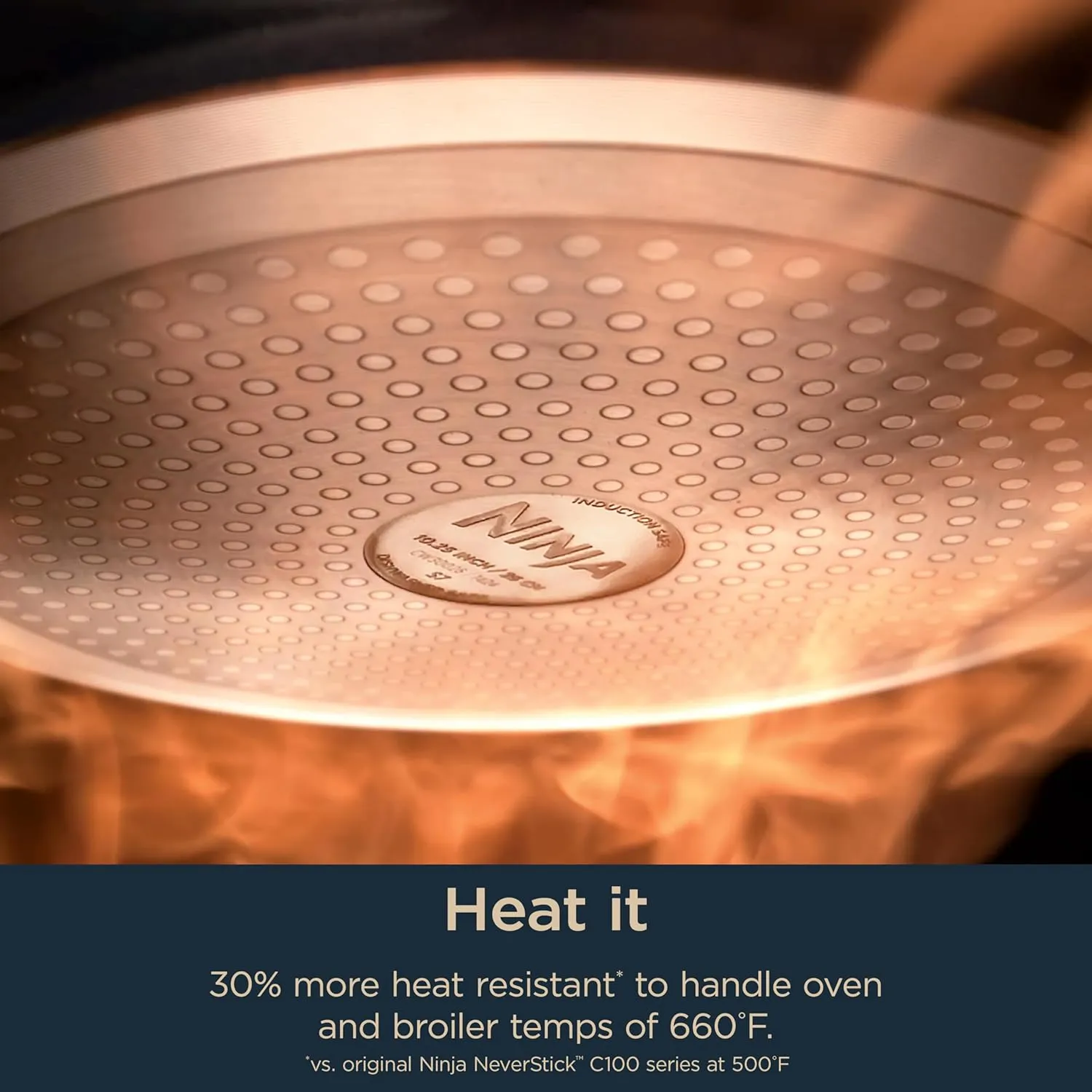 Ninja Ceramic Pro 12" Fry Pan, Non-Stick Pan, PTFE Free, Ceramic Coated, Stainless Steel Handle, Stove to Oven Safe to 660°F, All Stovetops & Induction Compatible, Black, CW30030BK