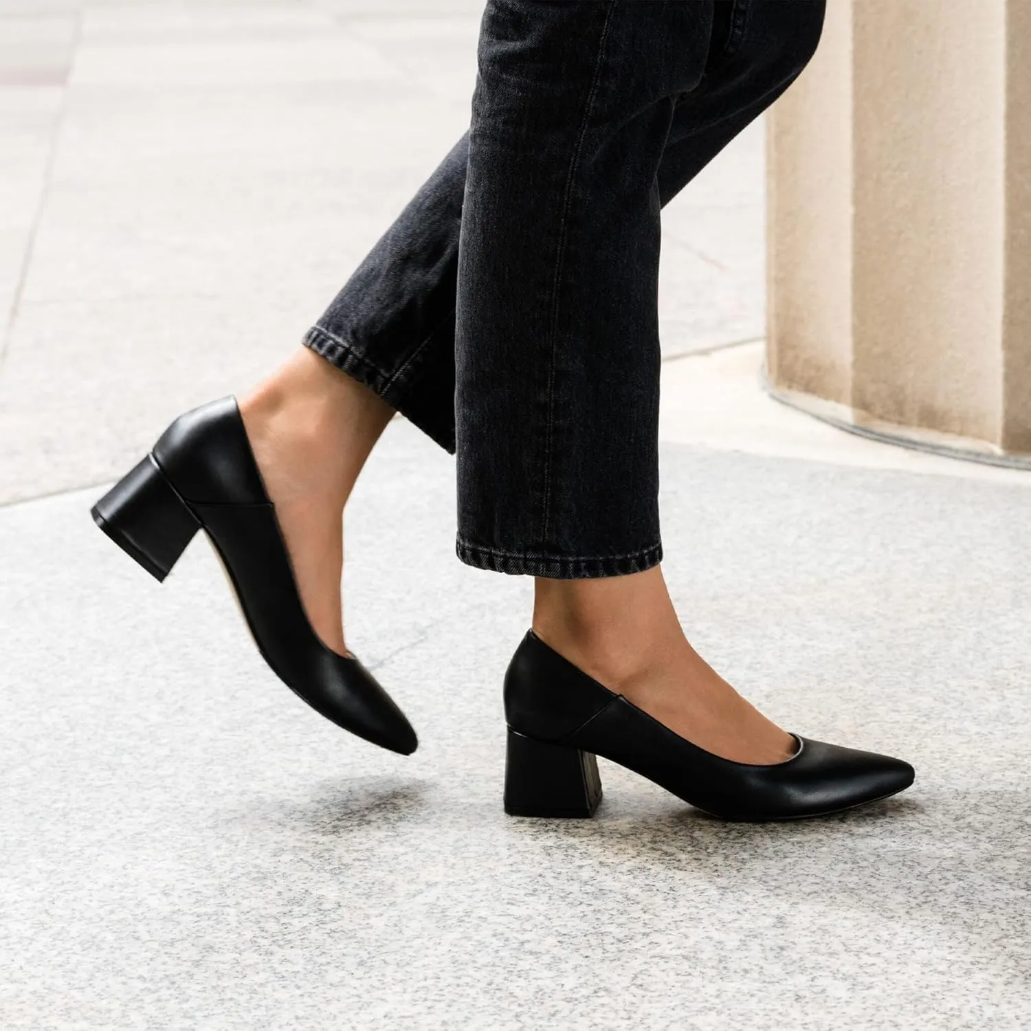 Nisolo Women's Fiorela Go-to Heels, from Dressy Casual to Any Occasions, 2" Heel Height, Soft & Breathable Leather Construction, Cushioned Memory Foam Insoles for Comfort, True to Size