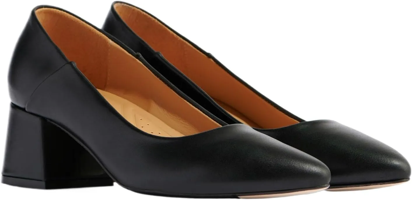 Nisolo Women's Fiorela Go-to Heels, from Dressy Casual to Any Occasions, 2" Heel Height, Soft & Breathable Leather Construction, Cushioned Memory Foam Insoles for Comfort, True to Size