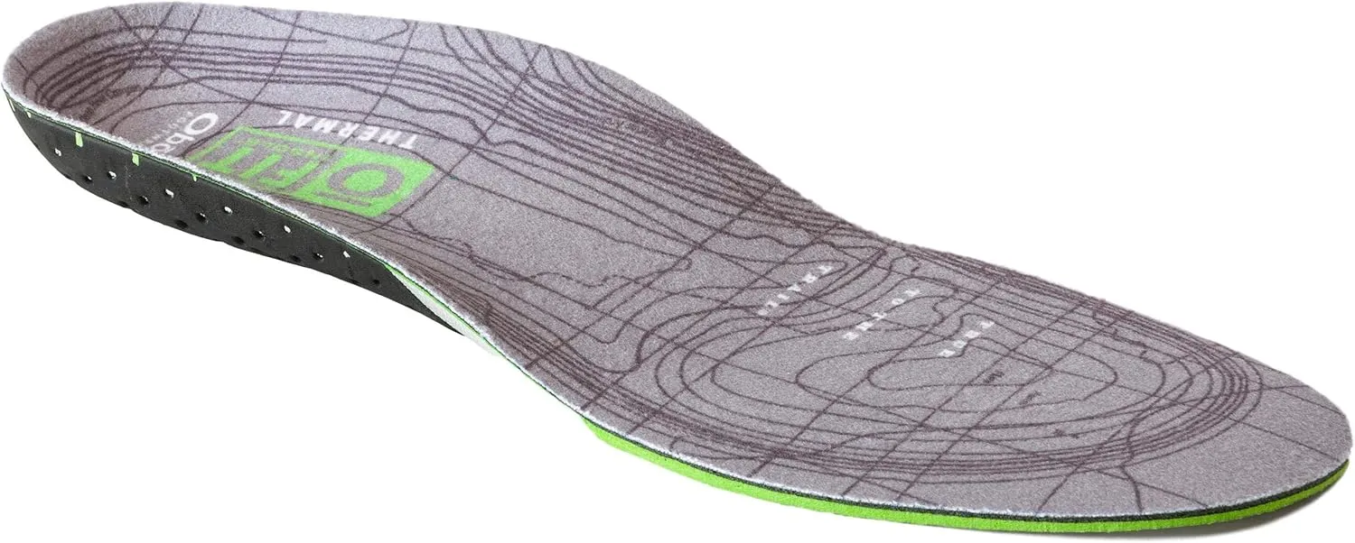 Oboz O Fit Insoles Plus Therm Green - Medium Arch, Green/Black - X-Large