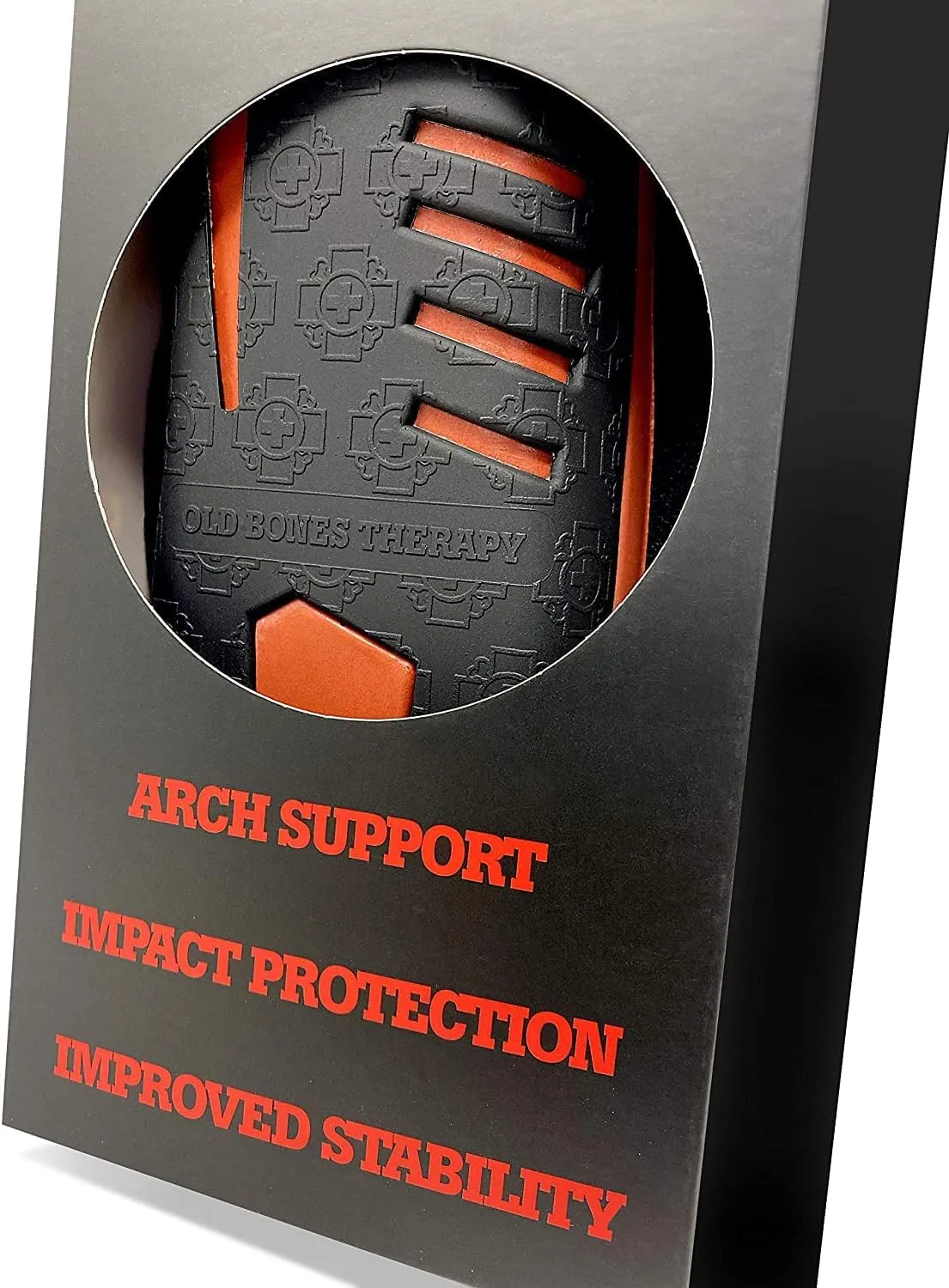 Old Bones Therapy Shock Absorbing Foot Insoles - Impact Protection, Arch Support and Improved Stability - Orthotic Insoles for Skateboarding, BMX, Motocross, Snowboarding and Ruling at Life (M)
