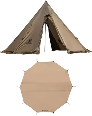 OneTigris Rock Fotress Hot Tent and 6 Person Footprint Combo