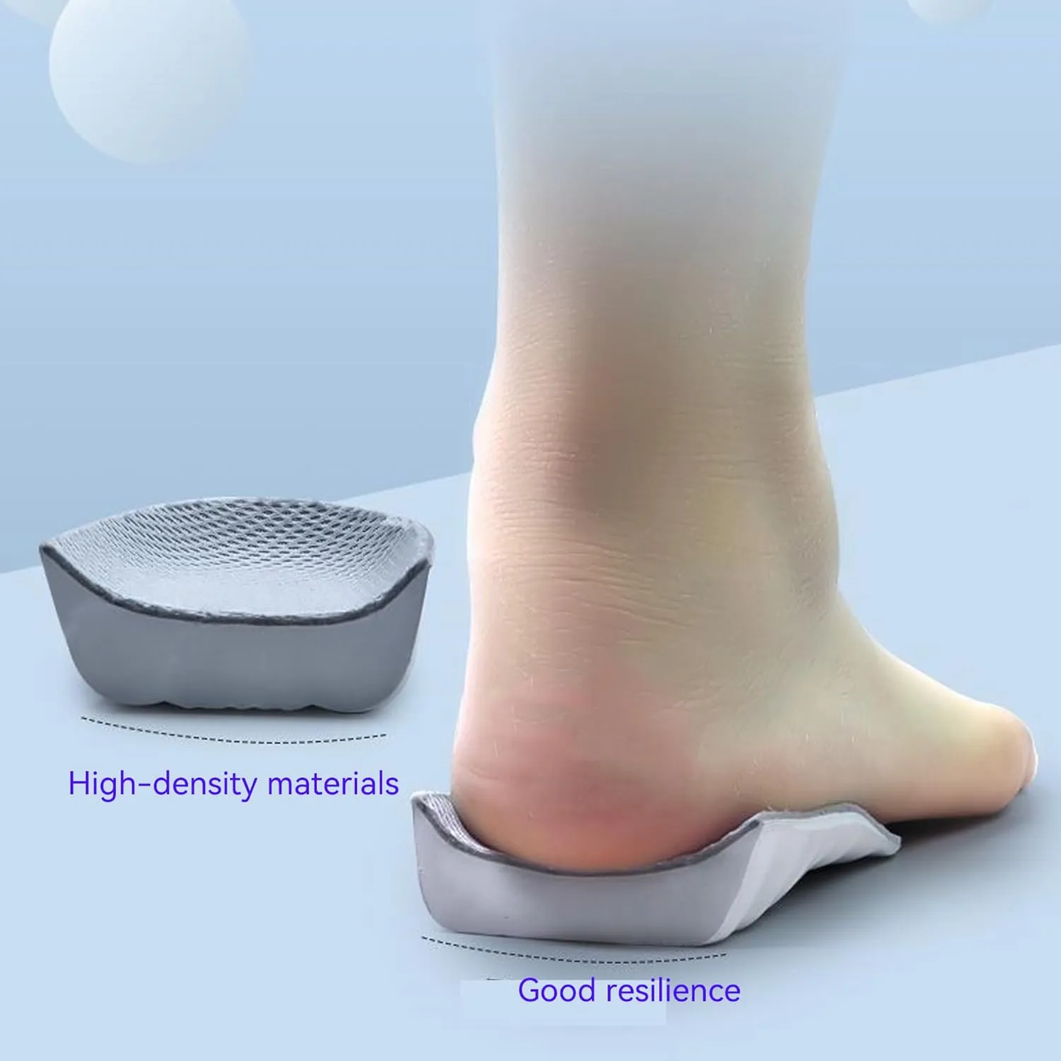 Orthopedic High Pads 2.0, Insoles Height Increase, 4D Cloud Technology Insole, Height Increase Insoles for Men/Women, Memory Foam Arch Support Insoles (Gray, 2.5CM)