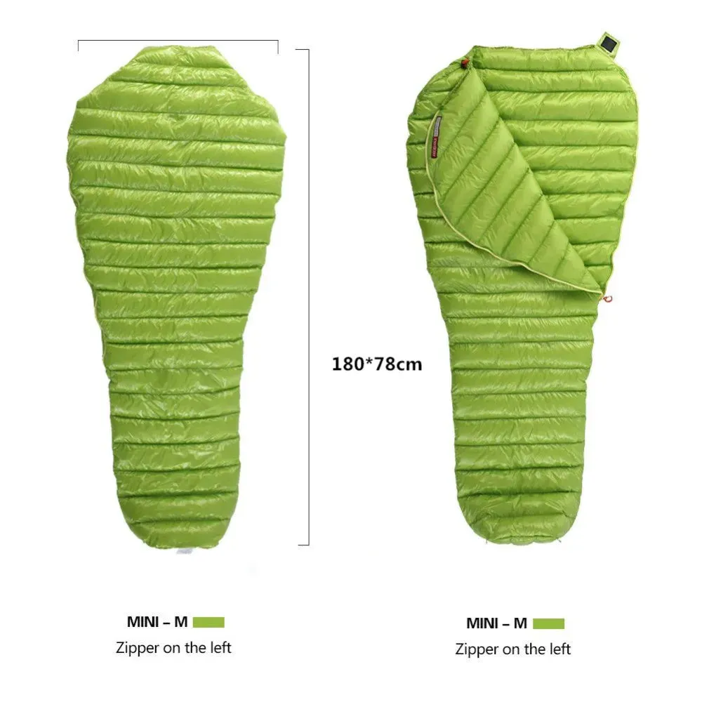 Outdoor Adult Portable Camping Double Sleeping Bag - Three-Season Ultra-Light 95% Goose Down