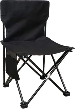 Outdoor Camp Chairs, Folding Lightweight Padded Portable Chair with Carry Bag Outdoor Camping Fishing Beach Chair for Outdoor Hiking Fishing Lawn Chairs Adults(Black,72 * 43 * 43cm)
