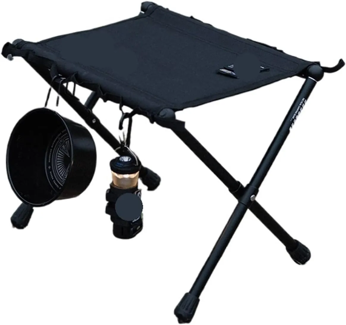 Outdoor Folding Stool Outdoor 05 Series Mazza Folding Storage Aluminum Alloy Folding Stool Mazar Camping Chair Small Folding Stool(Black Cover)