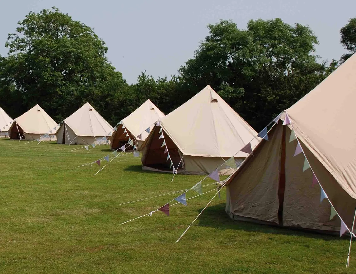 Outdoor Luxury Glamping Bell Tents for Boutique Camping and Occasional Family Camping Trips and Festivals and Human shelter for inhabiting or Leisure