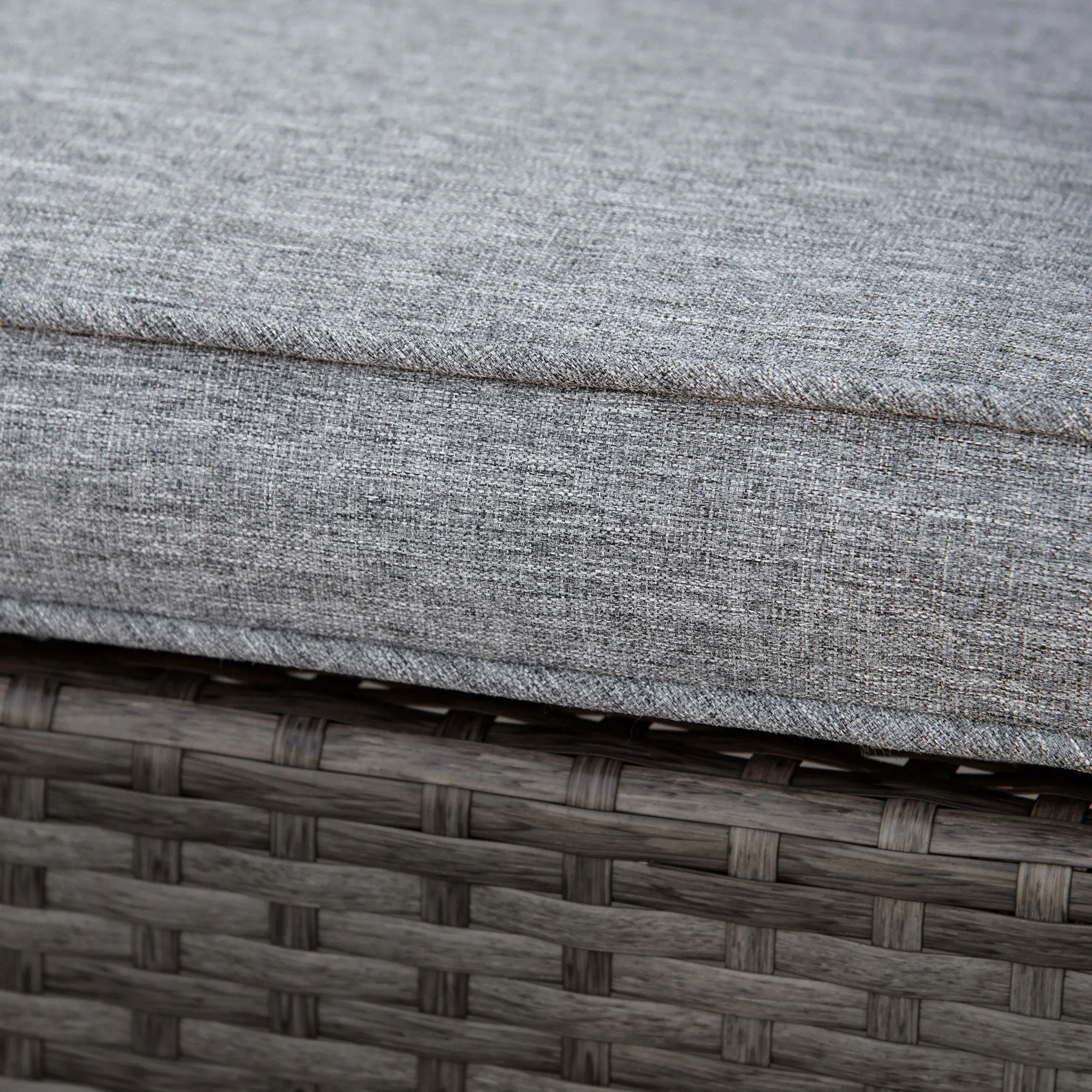 Outdoor Rockers with Wide Seat, Thick Cushions, Rattan Rockers with Steel Frame, Dark Gray
