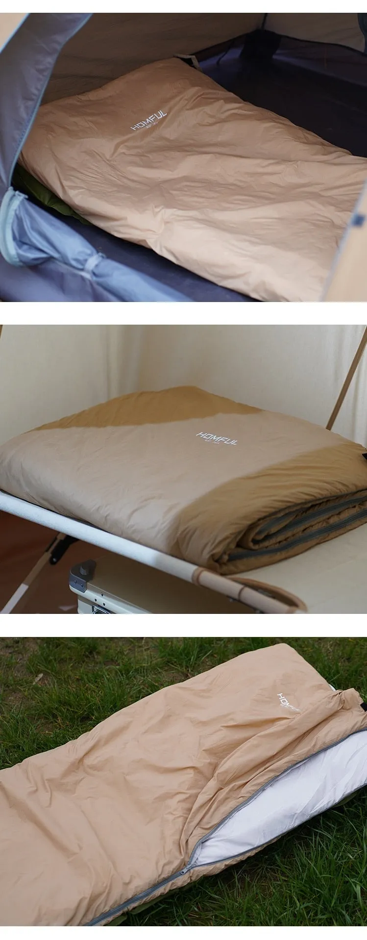 Outdoor Splicing Sleeping Bag Ultra Light Adult Portable Camping Hiking Bags Sleeping Bags Spring Autumn lazy bag