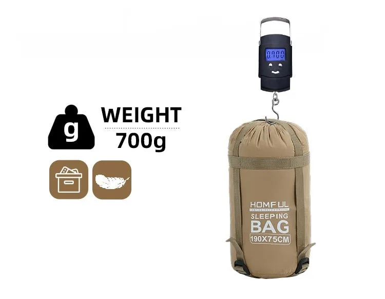 Outdoor Splicing Sleeping Bag Ultra Light Adult Portable Camping Hiking Bags Sleeping Bags Spring Autumn lazy bag