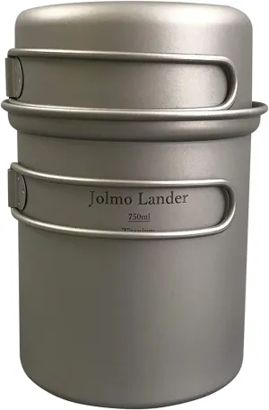 Outdoor Titanium Pot with Bowl Titanium Camping Cookware Set Titanium Cooking Pot
