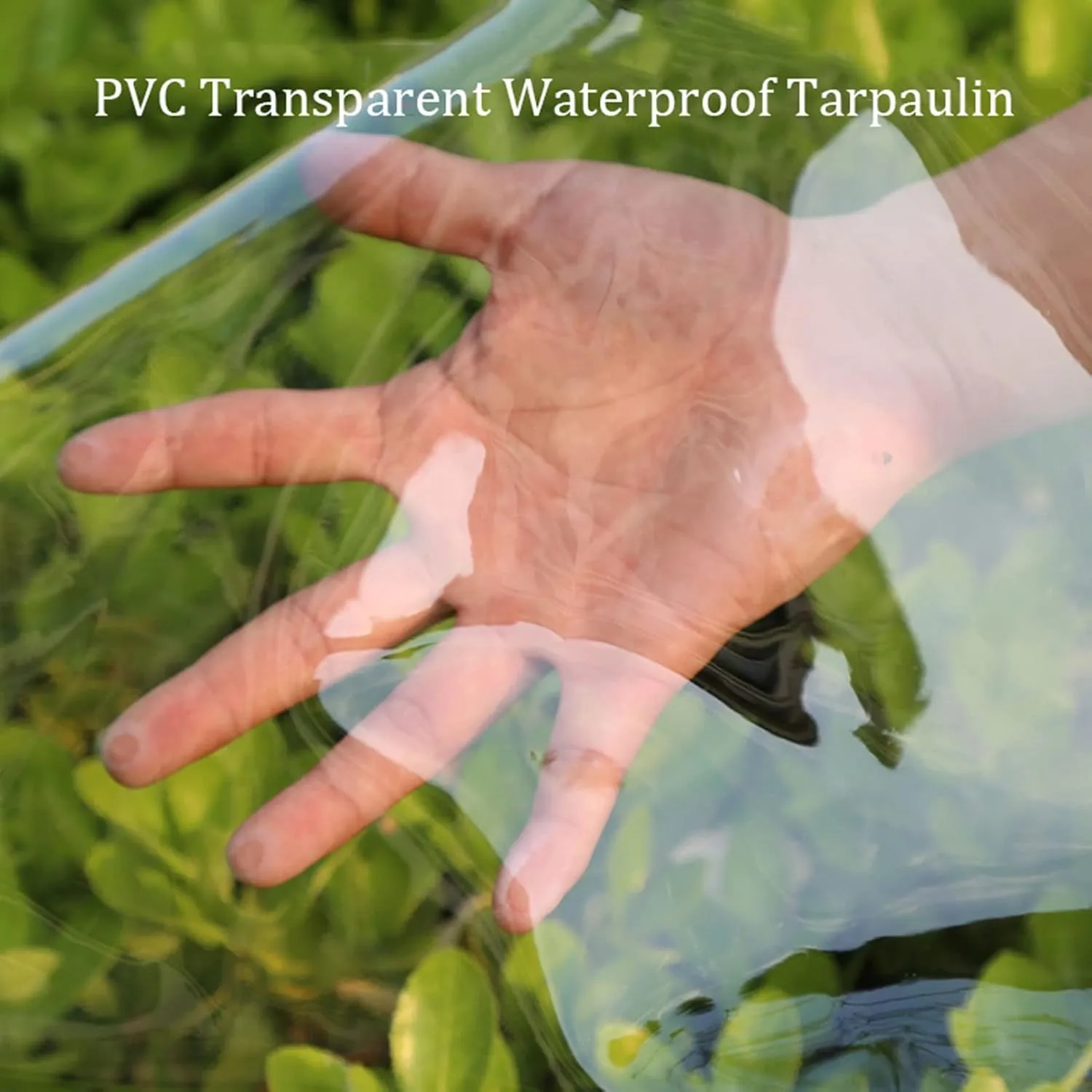 Outdoor Transparent Tarp Curtains, PVC Plastic Tarpaulin Heavy Duty Waterproof Thermal Insulation Transparent Tarp Sheet with Eyelets 0.35mm Thick Curtains for Patio Garden Camping Groundsheet
