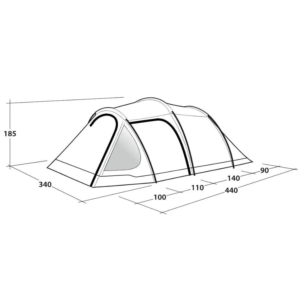 Outwell Earth 5 Tent - 5 Man Tunnel Tent