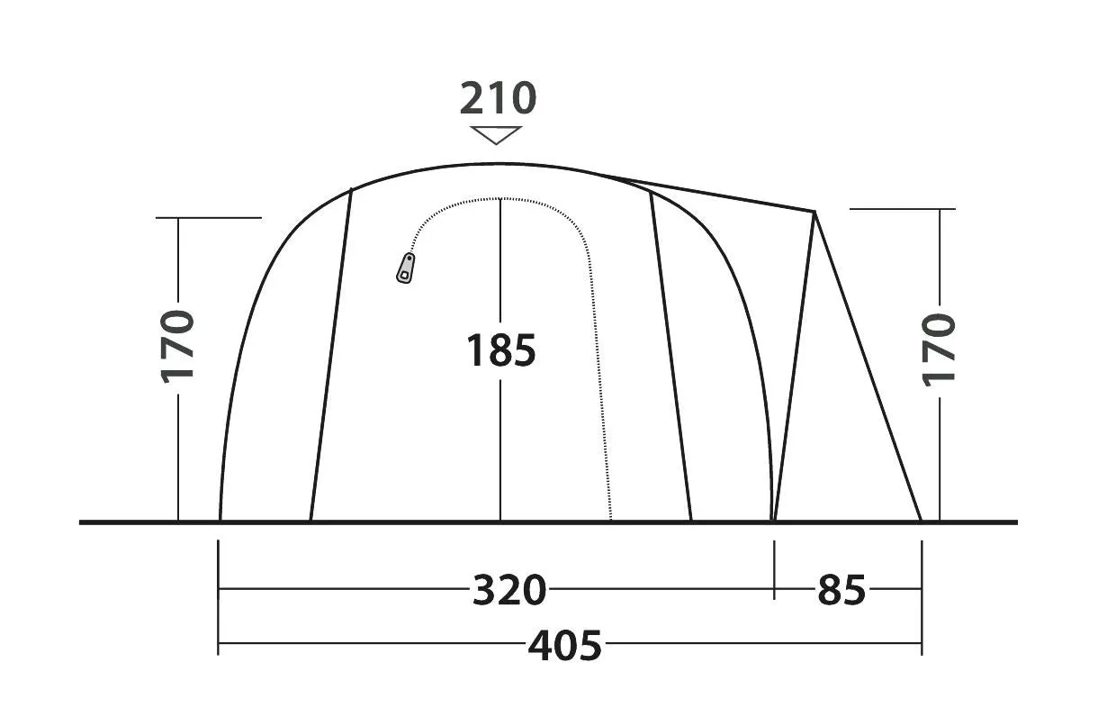 Outwell Nevada 5 Pole Tent Green 5 Person