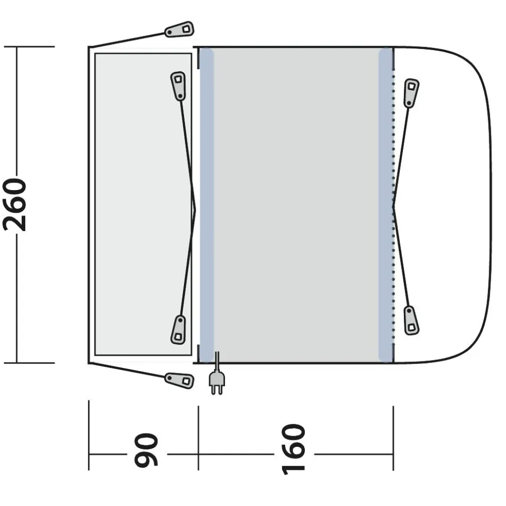 Outwell Newburg 160 Air Drive Away Inflatable Awning