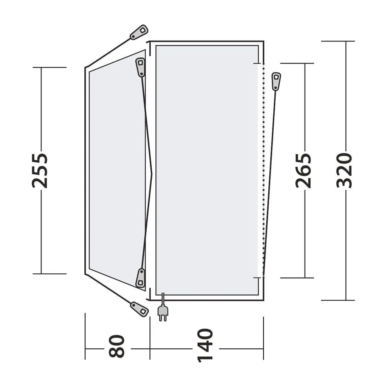 Outwell Seacrest  Poled Driveaway Campervan Awning