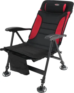 Oversized Camping Chair, Heavy Duty Support 440 LBS Folding Chair, 180° Freely Adjustable Backrest, Non-slip Padded Fishing Chair w/Pocket, Hard Armrest for Beach, Fishing, Trip, Picnic, Lawn