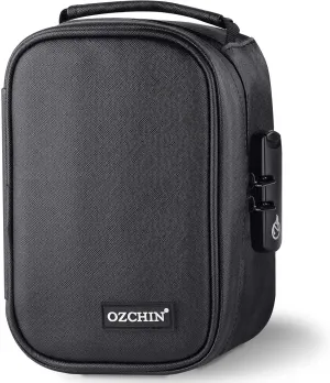 OZCHIN Smell Proof Bag with Combination Lock Tobacco Pipe Pouch Bag File Organizer Case Container Medicine Lock Box Odorless Storage Bag Great Gift for Friend