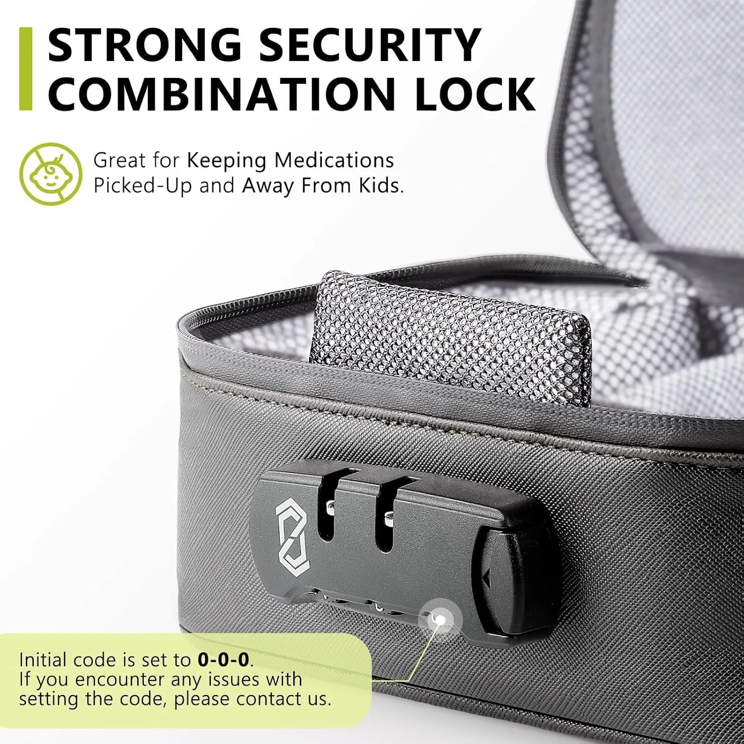 OZCHIN Smell Proof Bag with Combination Lock Tobacco Pipe Pouch Bag File Organizer Case Container Medicine Lock Box Odorless Storage Bag Great Gift for Friend