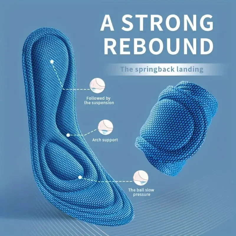 Pair of 5D Memory Foam Breathable Insoles