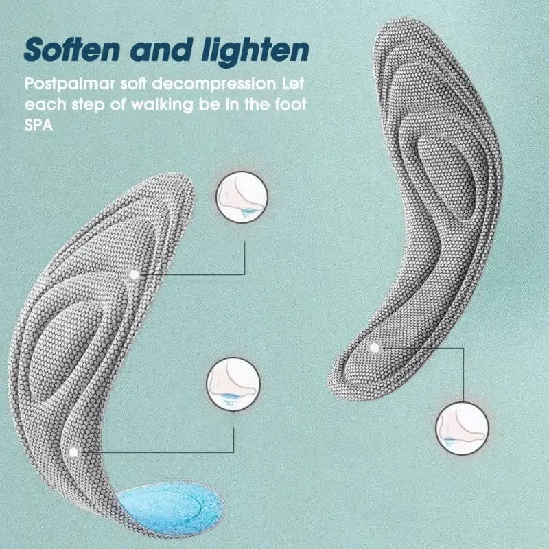 Pair of 5D Memory Foam Breathable Insoles