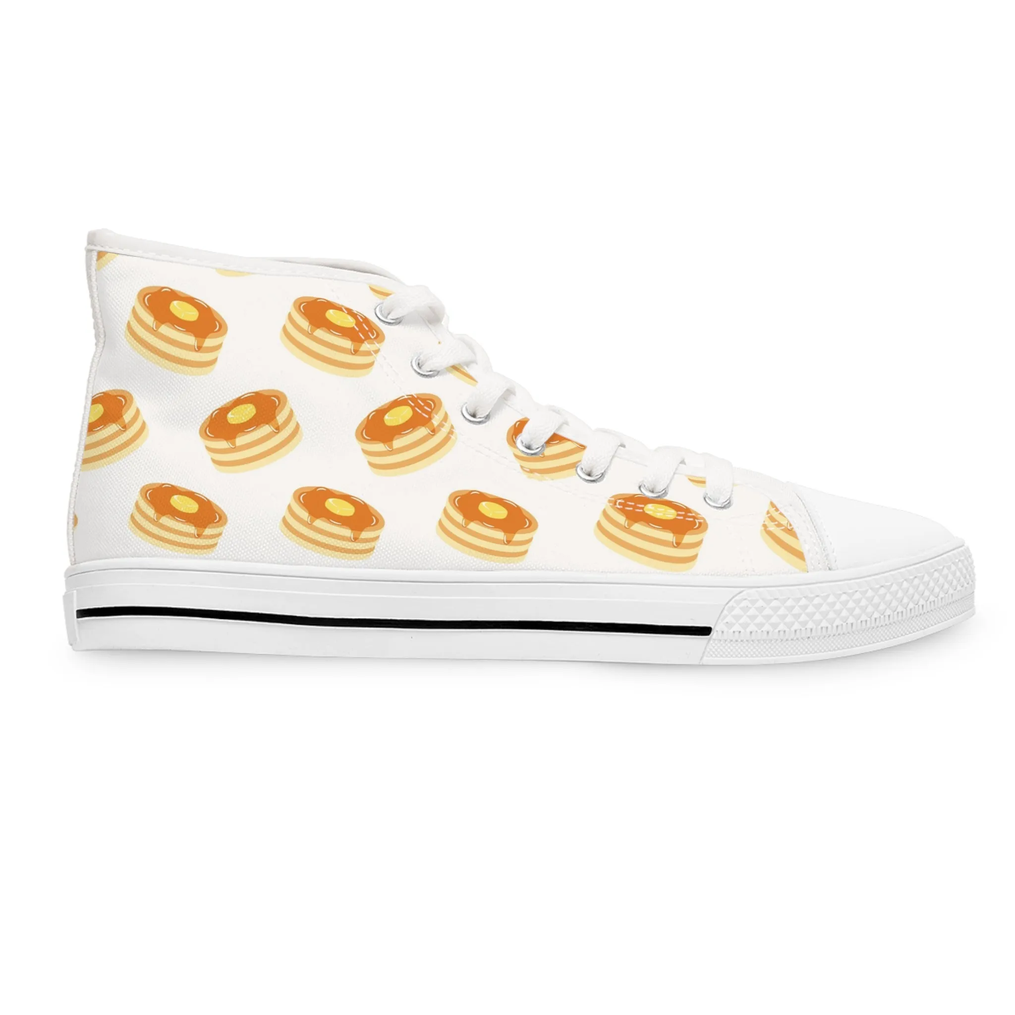 Pancakes with Butter and Maple Syrup Women's High Top Sneakers