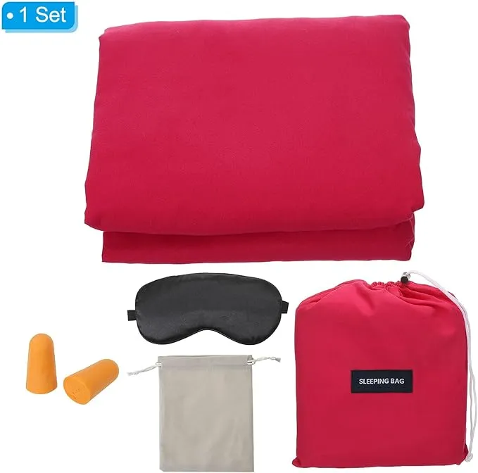 PATIKIL Sleeping Bag Liner Lightweight Soft Travel Camping Sheet Sleep Sack Compact Sleeping Bags Set with Carry Bag for Backpacking Camping Travel Hotel