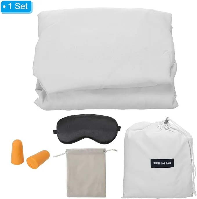 PATIKIL Sleeping Bag Liner Lightweight Soft Travel Camping Sheet Sleep Sack Compact Sleeping Bags Set with Carry Bag for Backpacking Camping Travel Hotel
