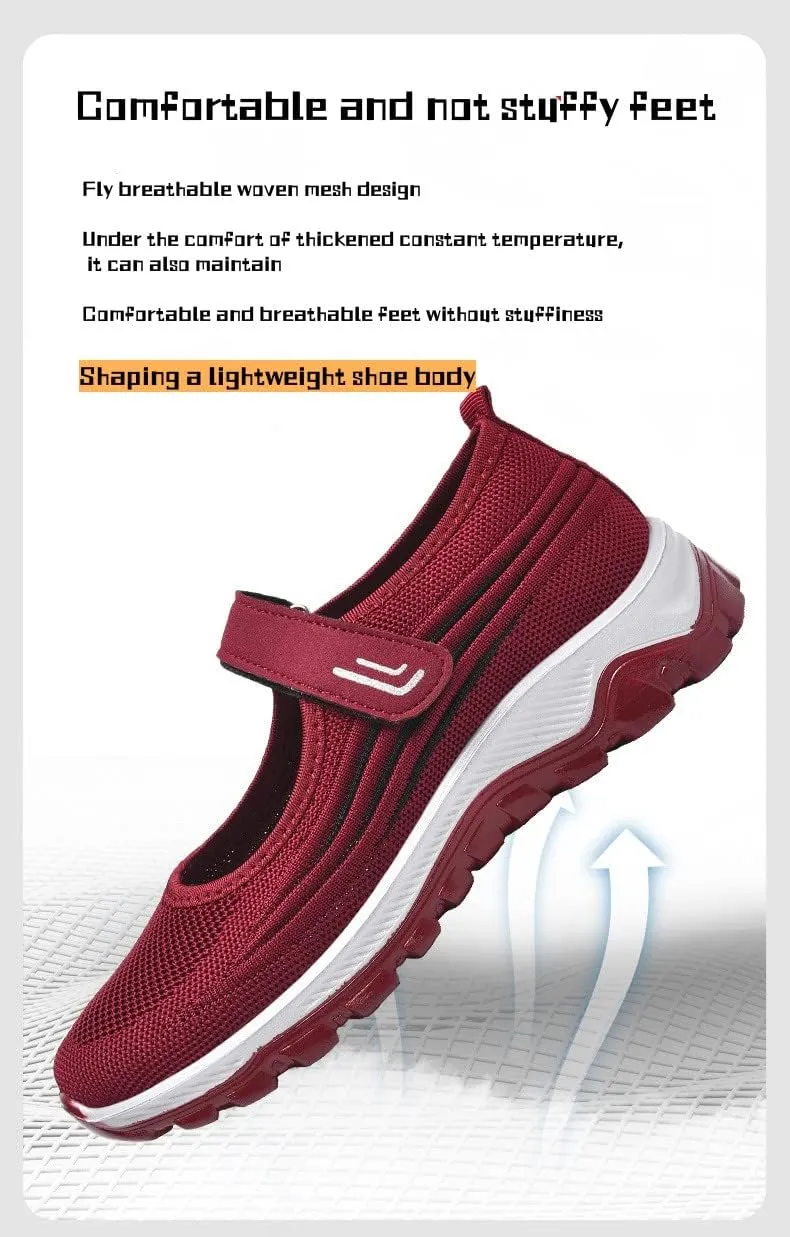 pearlzone Women's Comfortable Working Nurse Shoes Non-Slip Adjustable Breathable Walking Buffer Fitness Casual Nursing Orthotic Lightweight Shoes Arthritis, Diabetes Heel Pain