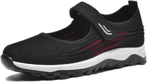 pearlzone Women's Comfortable Working Nurse Shoes Non-Slip Adjustable Breathable Walking Buffer Fitness Casual Nursing Orthotic Lightweight Shoes Arthritis, Diabetes Heel Pain
