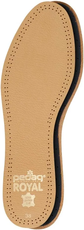 Pedag 102 Royal Vegetable Tanned Sheepskin Insole with Natural Active Carbon Filter, Slightly Padded with Latex Foam, Tan Leather, Men's 11